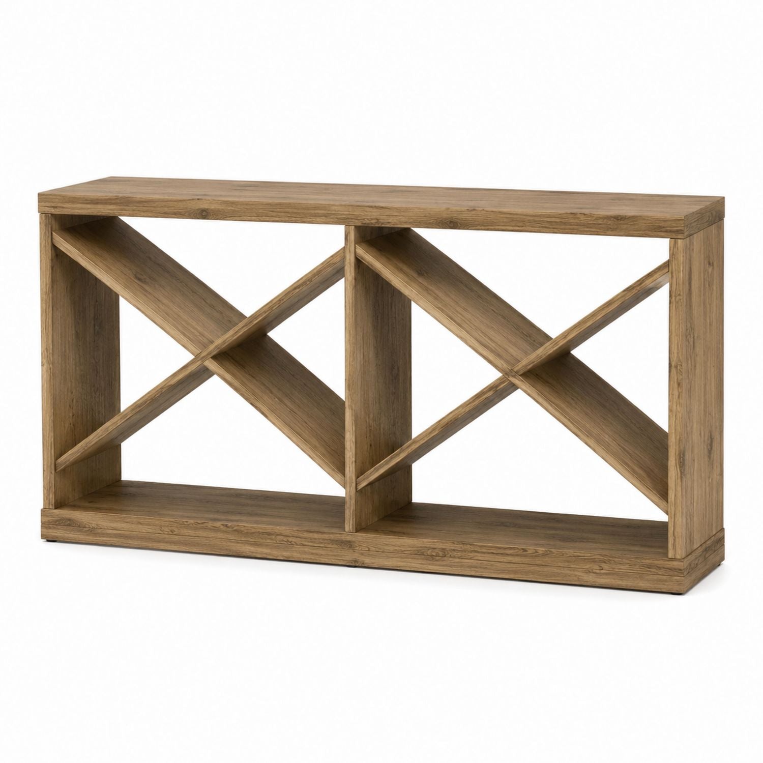 Wood Console Table Wine Rack 120x30x80 cm