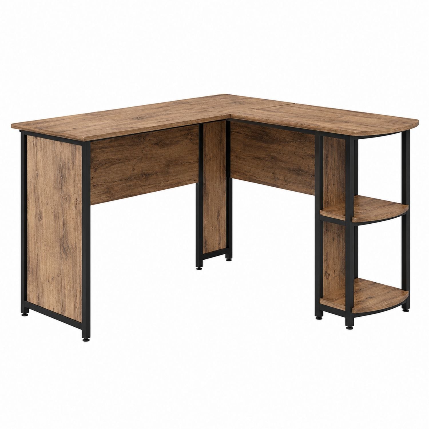 L-Shaped Desk Steel Frame Particle Board 120cm x 80cm x 74cm
