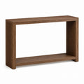 Solid Oak Wood Console Table Rectangular Brown