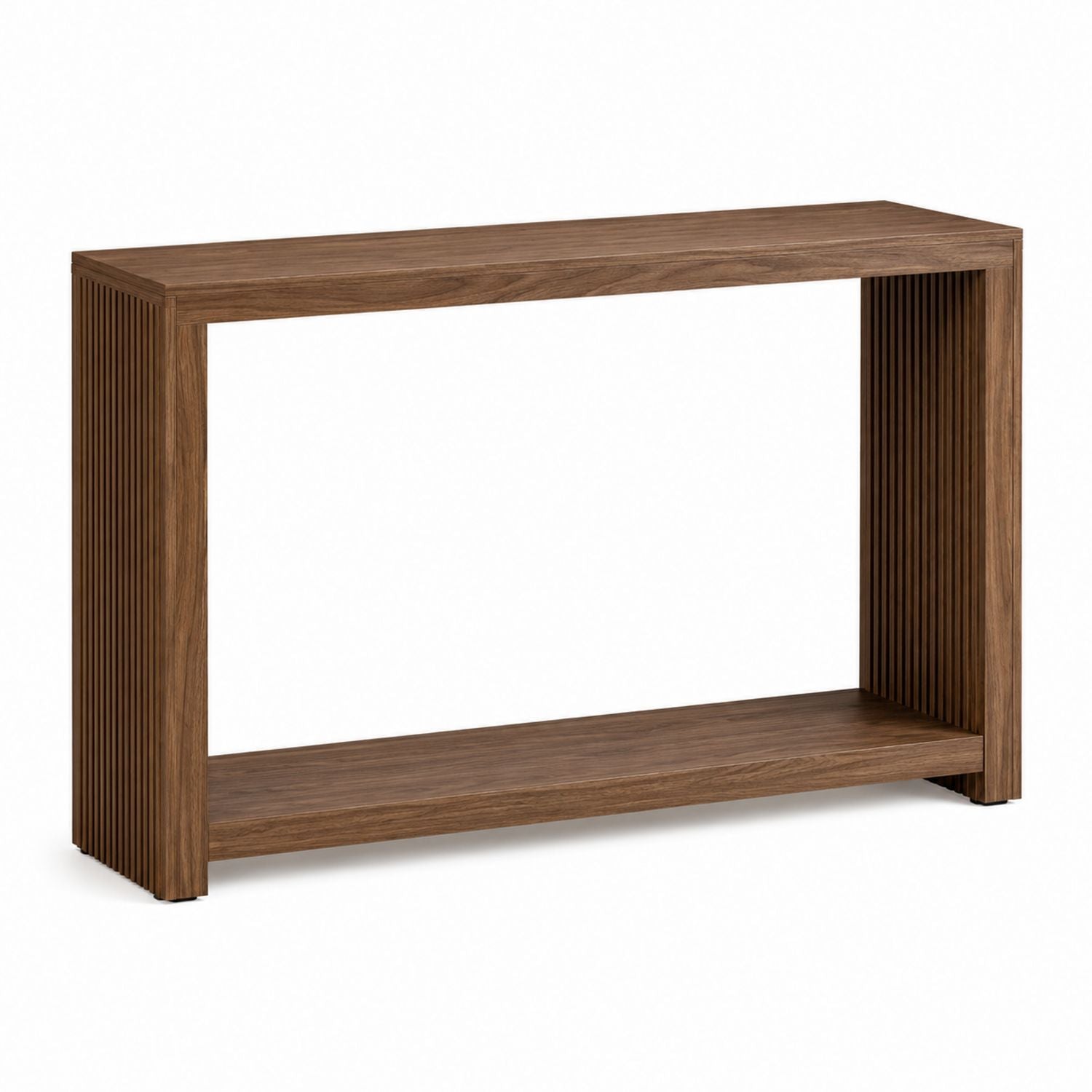Solid Oak Wood Console Table Rectangular Brown